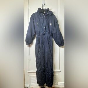 Metropolis by Couloir Navy Blue Hooded Embroidered Ski Snow Winter Suit Size 8